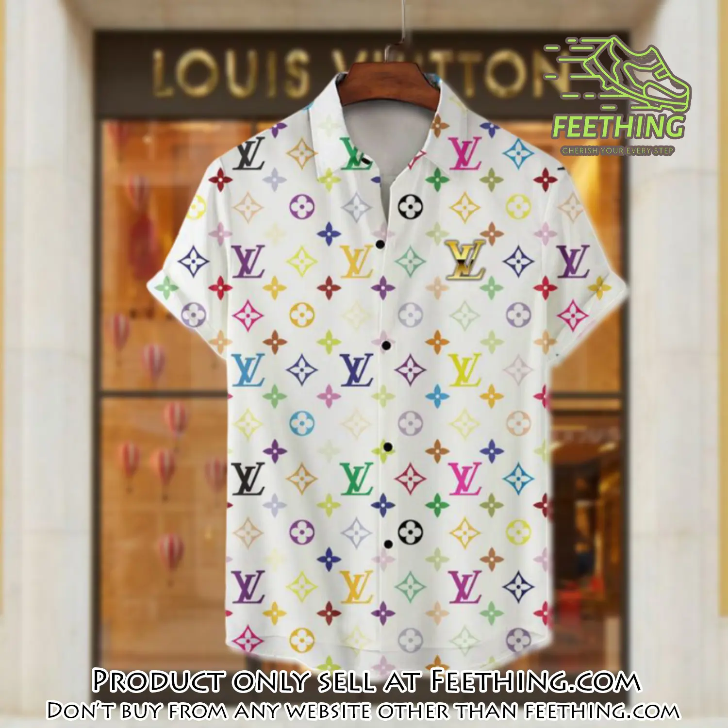 Lv louis vuitton luxury hawaiian shirt & short set lhs1202 ft3828238